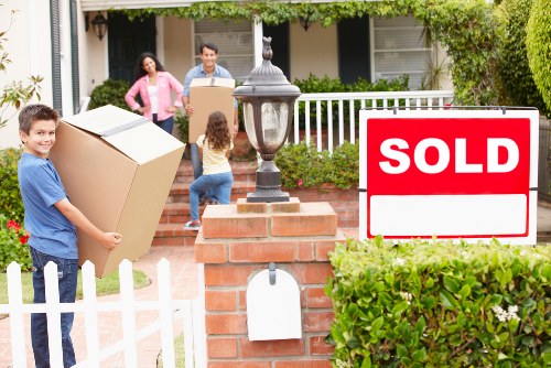 Packaged belongings ready for a new beginning in Kentish Town